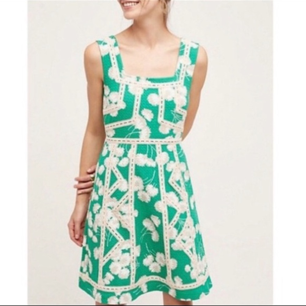 Anthropologie Maeve Green Tank Dress